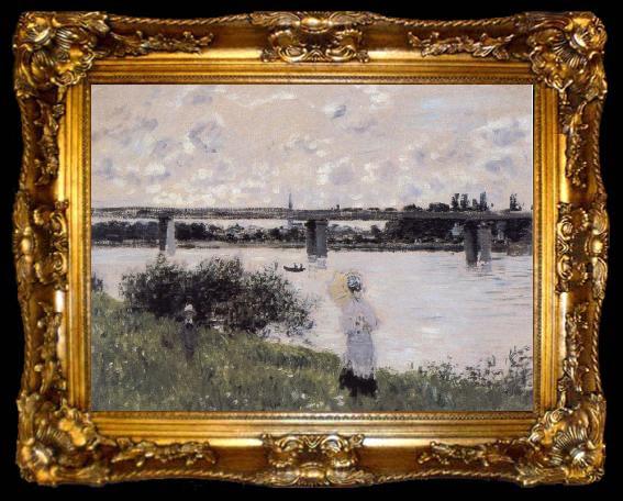 framed  Claude Monet By the Bridge at Argenteuil, ta009-2